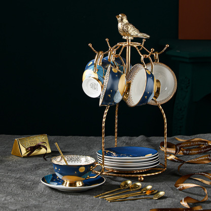 復古歐式骨瓷咖啡杯碟套裝