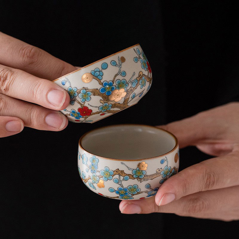 金梅汝窯功夫小茶杯品茗杯
