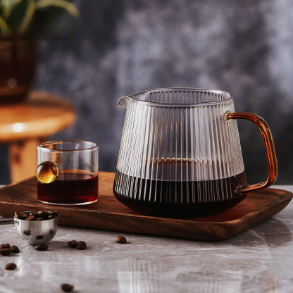 豎紋手沖咖啡壺套裝