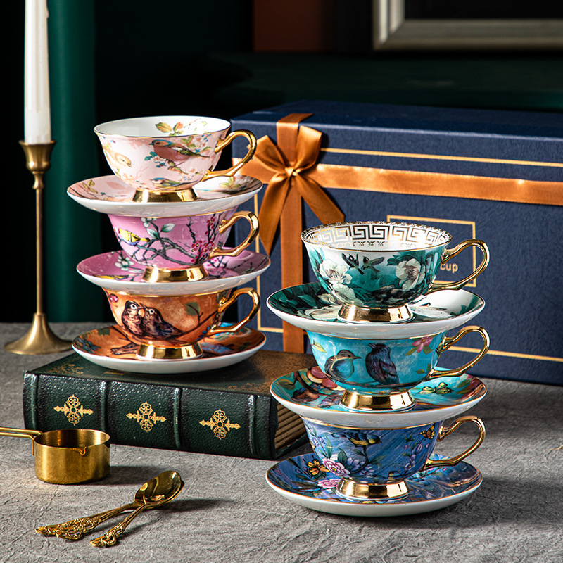 歐式田園風咖啡杯碟