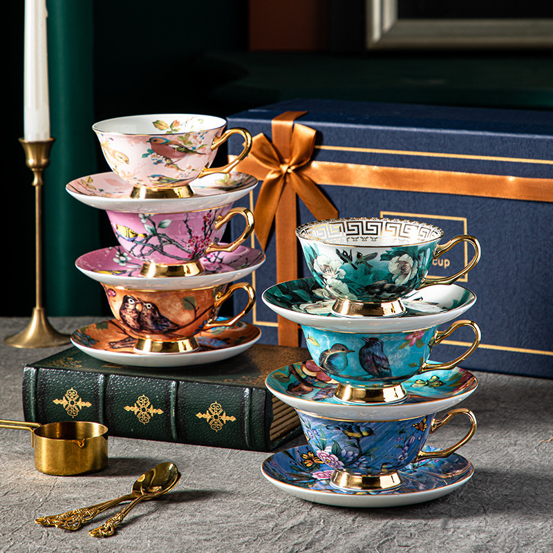 歐式田園風咖啡杯碟