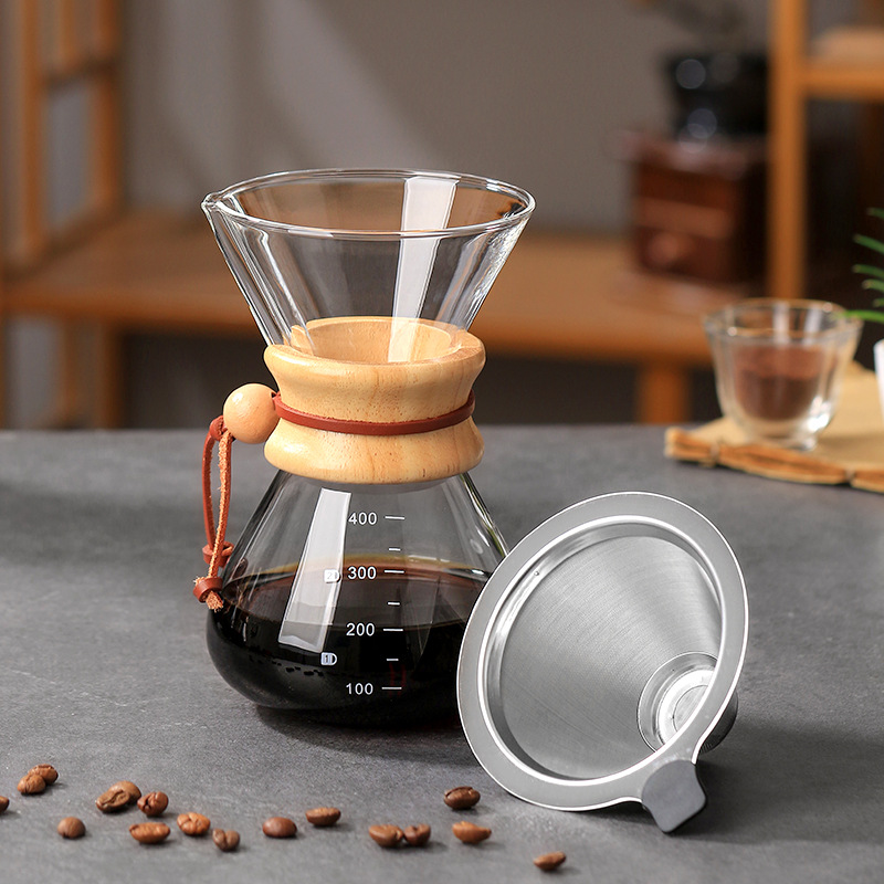 高硼硅玻璃過濾網便捷式手沖壺