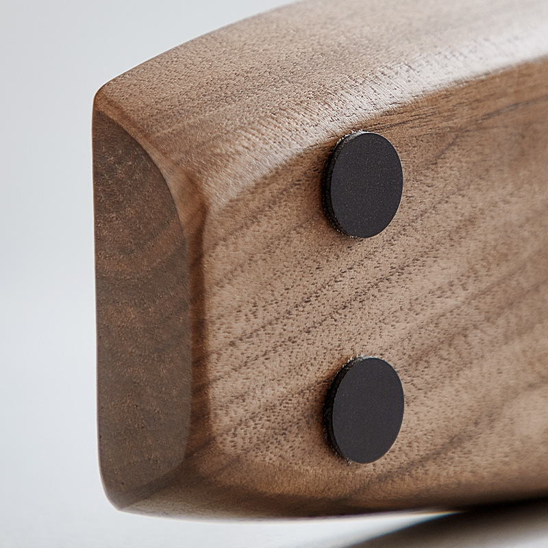 意式船型胡桃木壓粉座佈粉器收納套裝