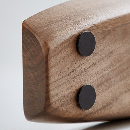 意式船型胡桃木壓粉座佈粉器收納套裝