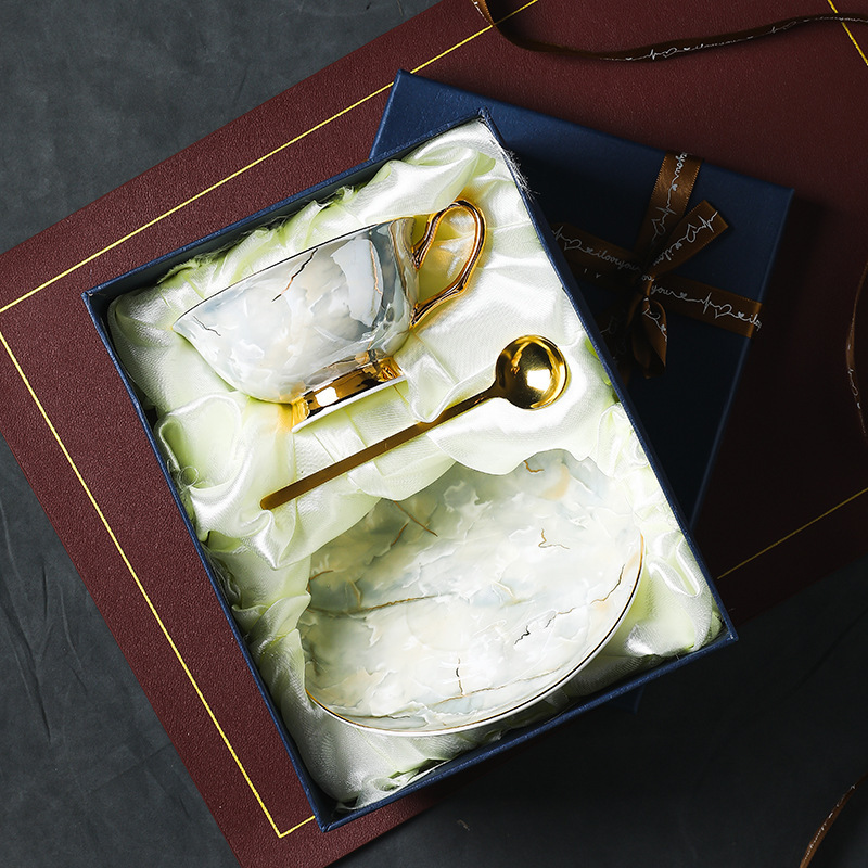 歐式咖啡對杯骨瓷套裝