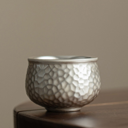 鎏銀錘紋品茗杯功夫茶具