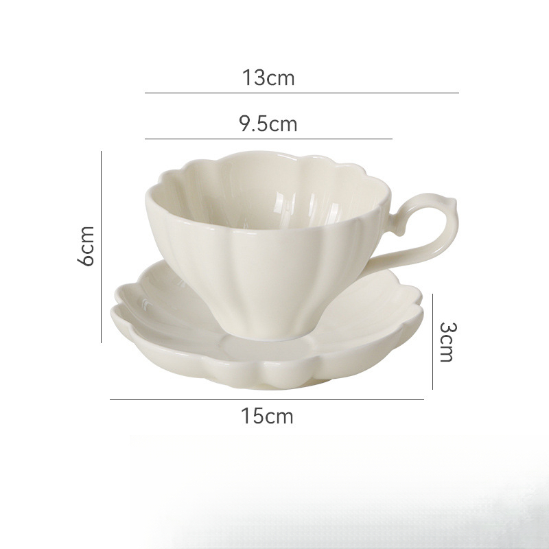 奶油系陶瓷純色咖啡杯