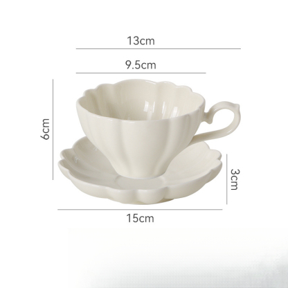 奶油系陶瓷純色咖啡杯