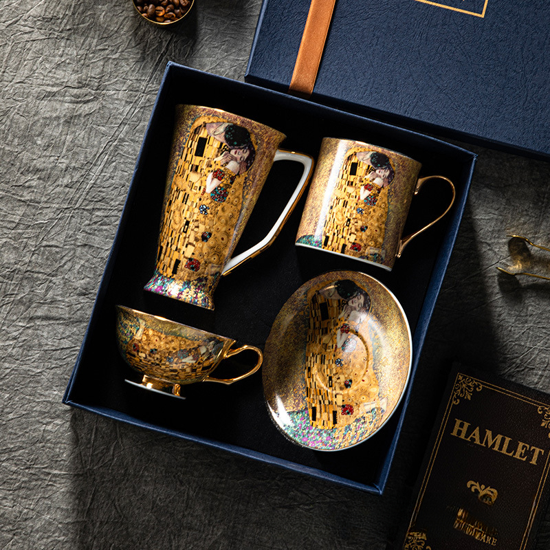 骨瓷咖啡杯套裝組合馬克杯水杯禮盒裝