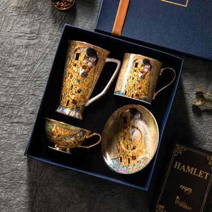 骨瓷咖啡杯套裝組合馬克杯水杯禮盒裝