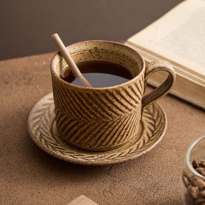 含羞草復古咖啡杯