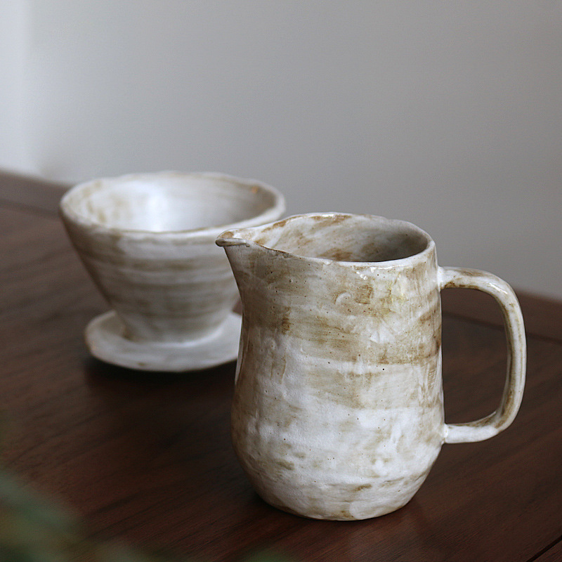 日式岩陶手藝手沖咖啡壺套裝