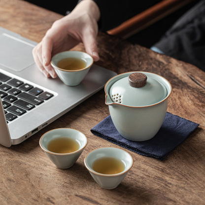 戶外旅行茶具快客杯一壺三杯