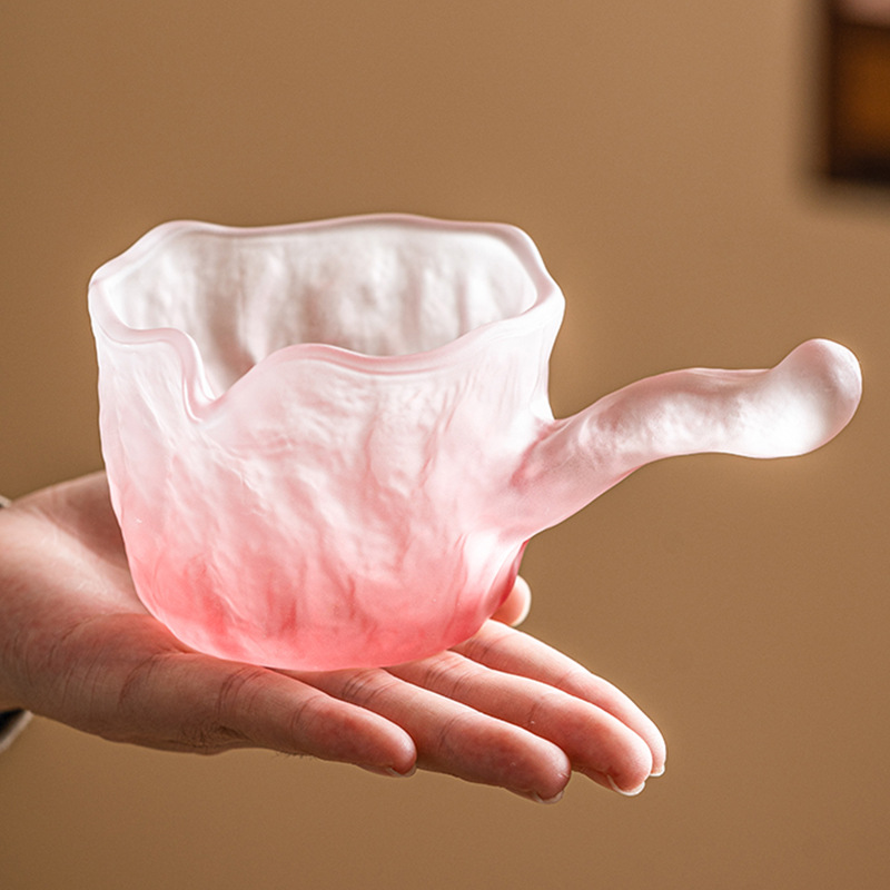 水晶琉璃側把公道杯