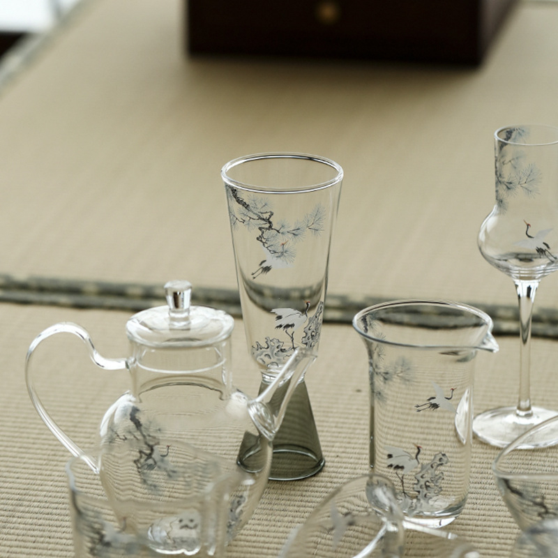 松鶴一葉扁舟日式公道杯