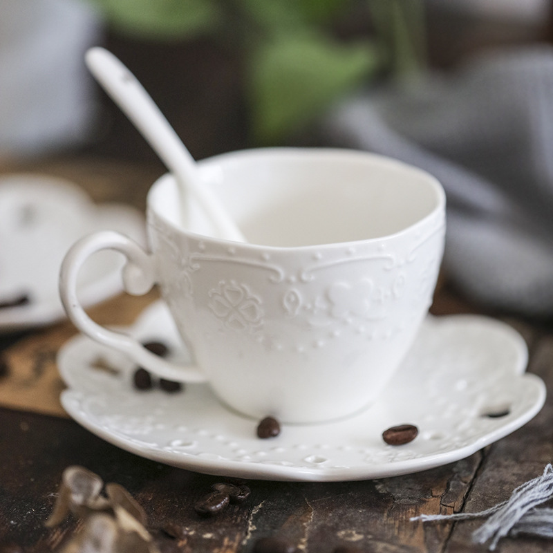 歐式浮雕咖啡杯