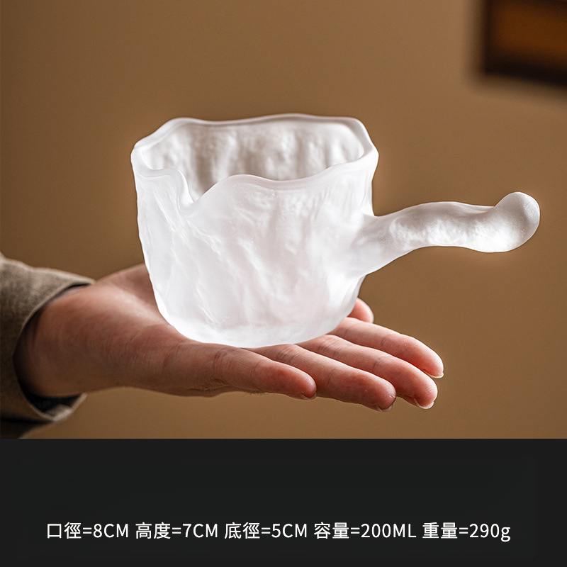 水晶琉璃側把公道杯