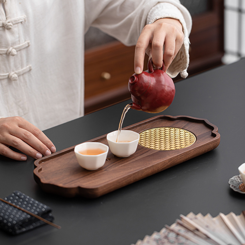 黑胡桃木花邊幹泡盤