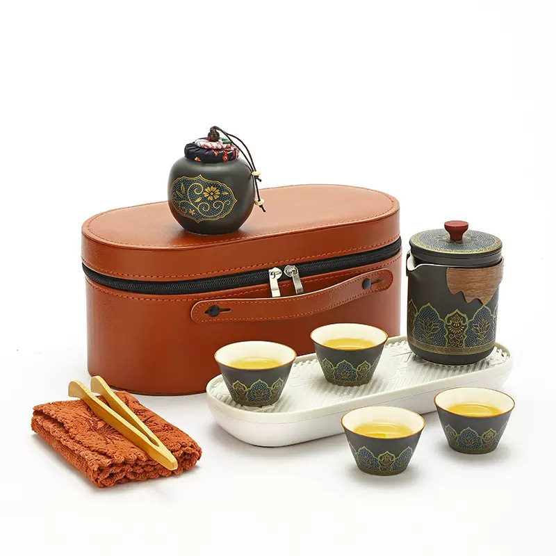 鎏金旅行茶具