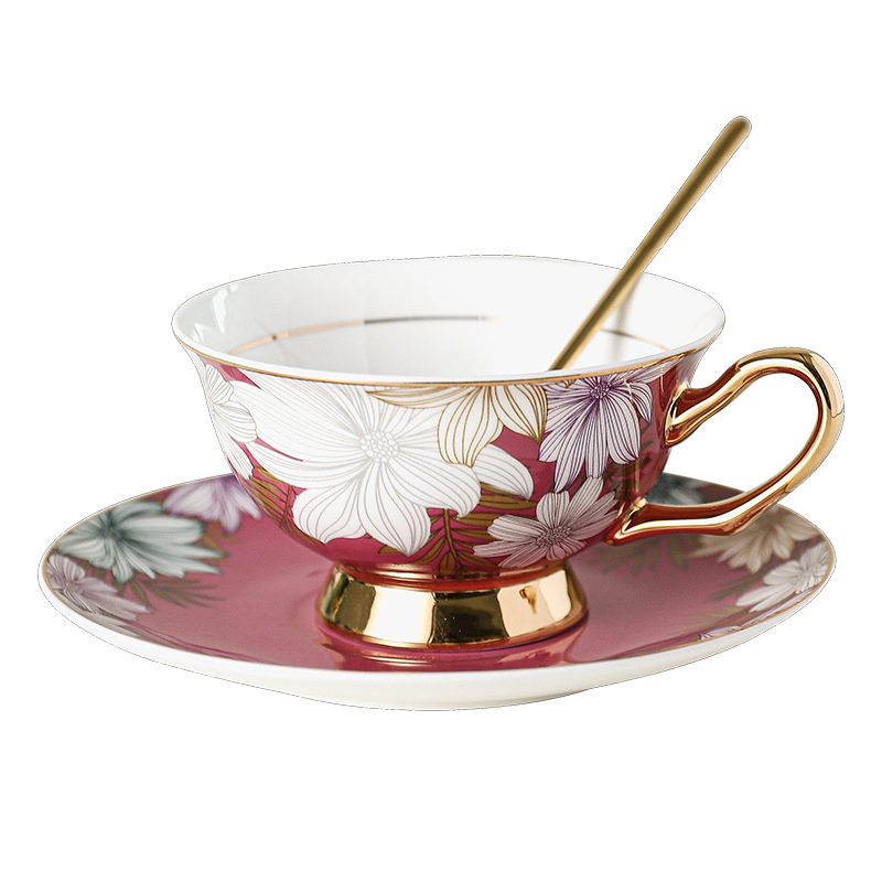 輕奢骨瓷杯碟套裝