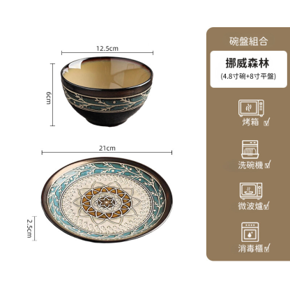 日式窑变釉陶瓷碗