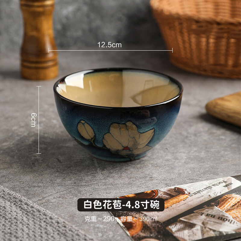 日式窑变釉陶瓷碗