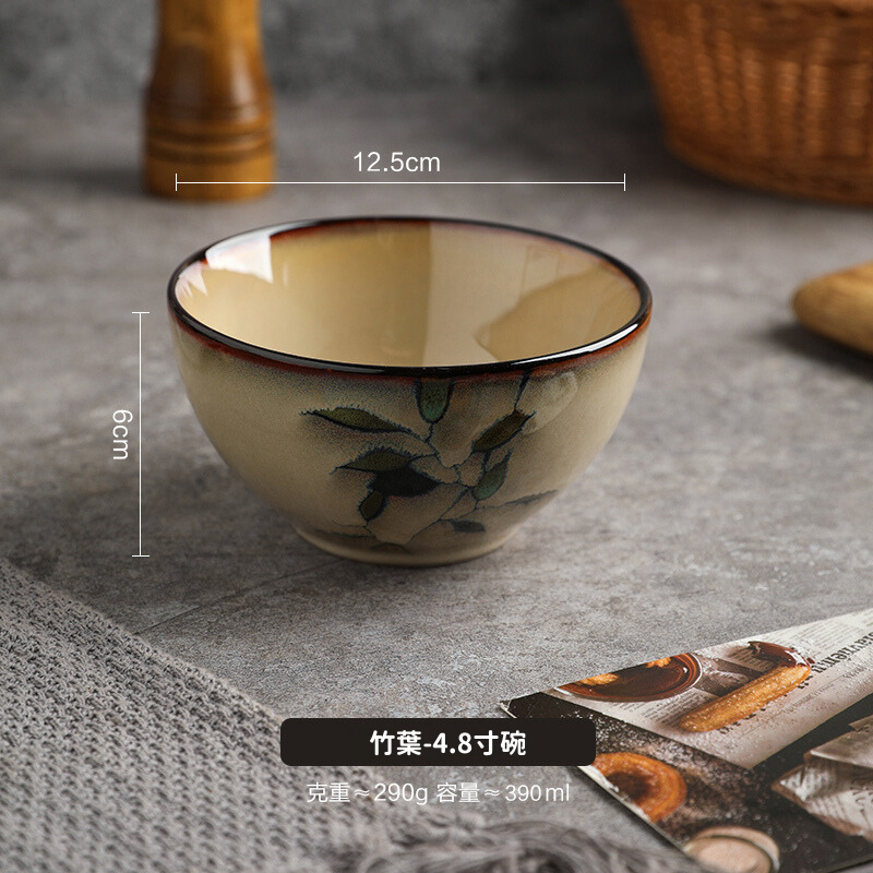 日式窑变釉陶瓷碗