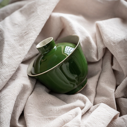 陶瓷泡茶碗防燙仿古蓋碗