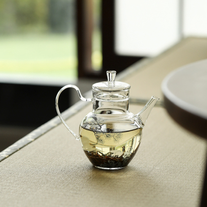 松鶴帶過濾側把玻璃執壺