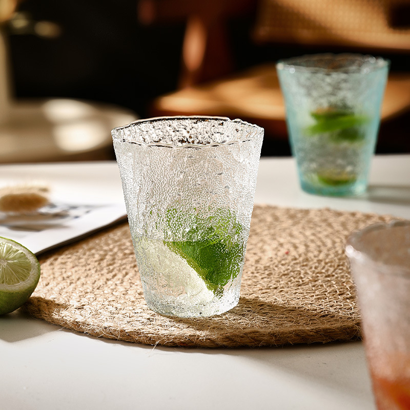 日式冰川雨霧玻璃咖啡杯