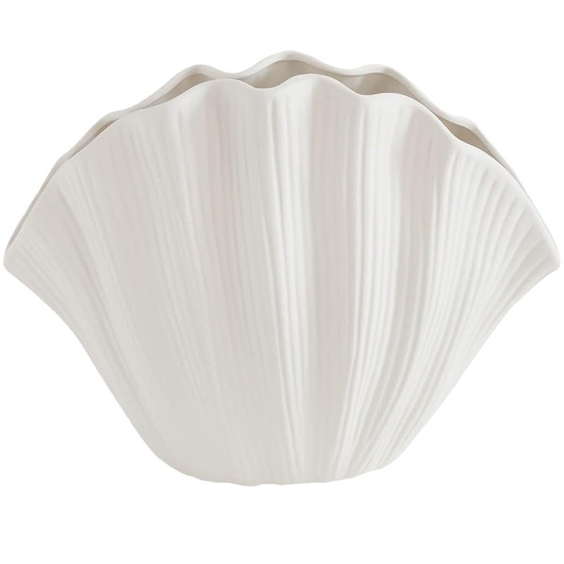 貝殼陶瓷插花花瓶擺件