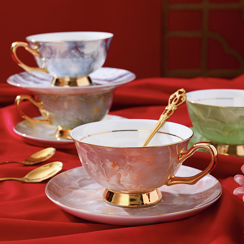 嚴選骨瓷咖啡杯碟設計感禮品套裝