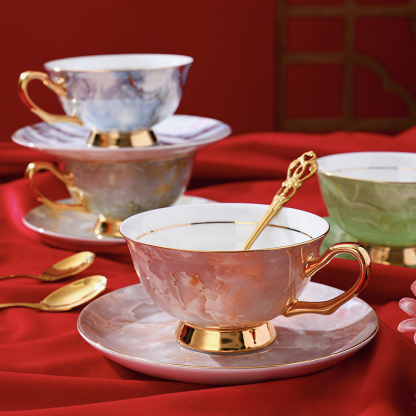 嚴選骨瓷咖啡杯碟設計感禮品套裝