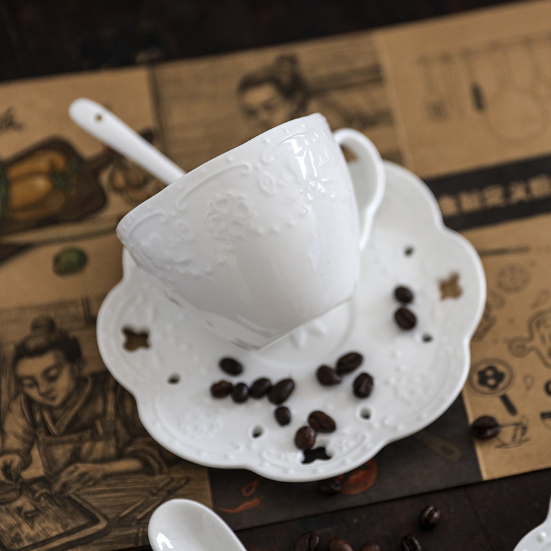 歐式浮雕咖啡杯