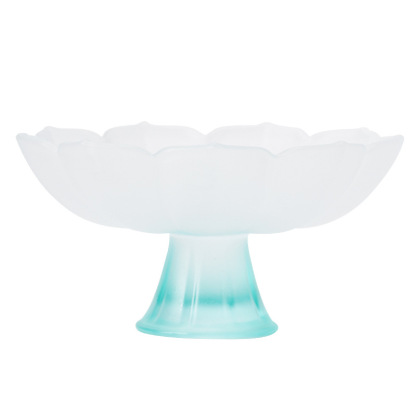 水晶琉璃高足蓮花水果盤