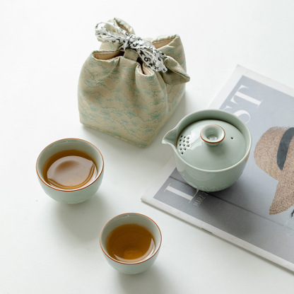 青瓷蓮瓣快客杯套裝