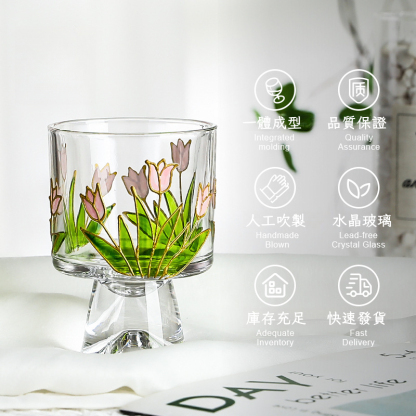 創意手工立線雪山底高腳杯