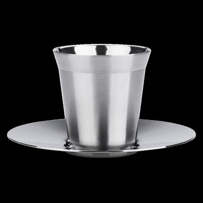 不鏽鋼雙層膠囊咖啡杯