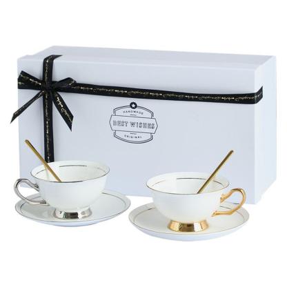 描金歐式陶瓷咖啡杯子杯碟套裝
