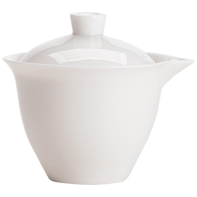 羊脂玉白瓷手抓壺