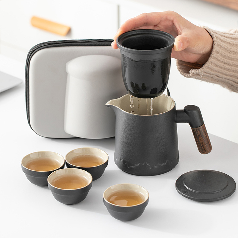 戶外隨身功夫泡茶壺茶杯簡易露營快客杯