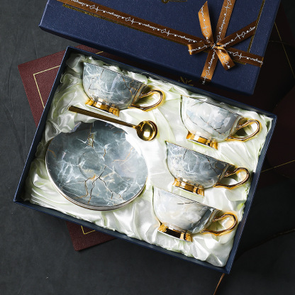 歐式咖啡對杯骨瓷套裝