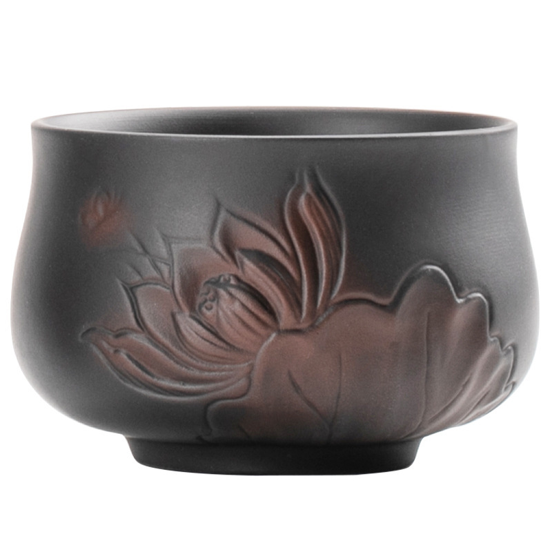 紫陶荷花主人杯