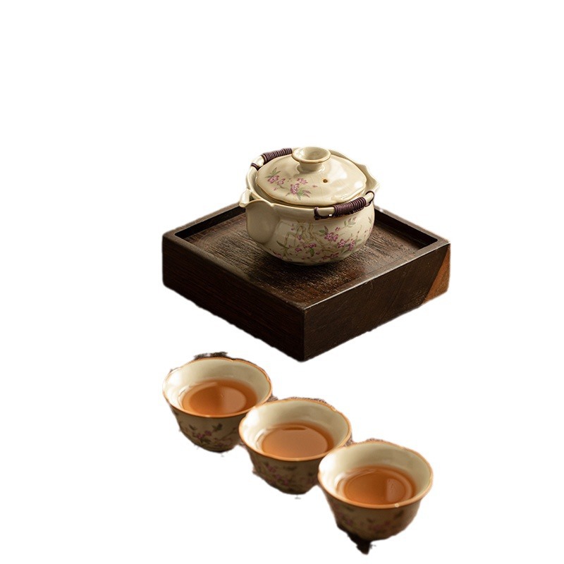 桃枝手抓壺功夫茶具套裝