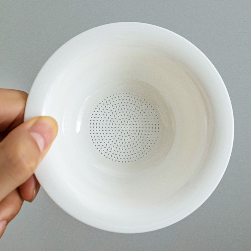 羊脂玉白瓷茶漏