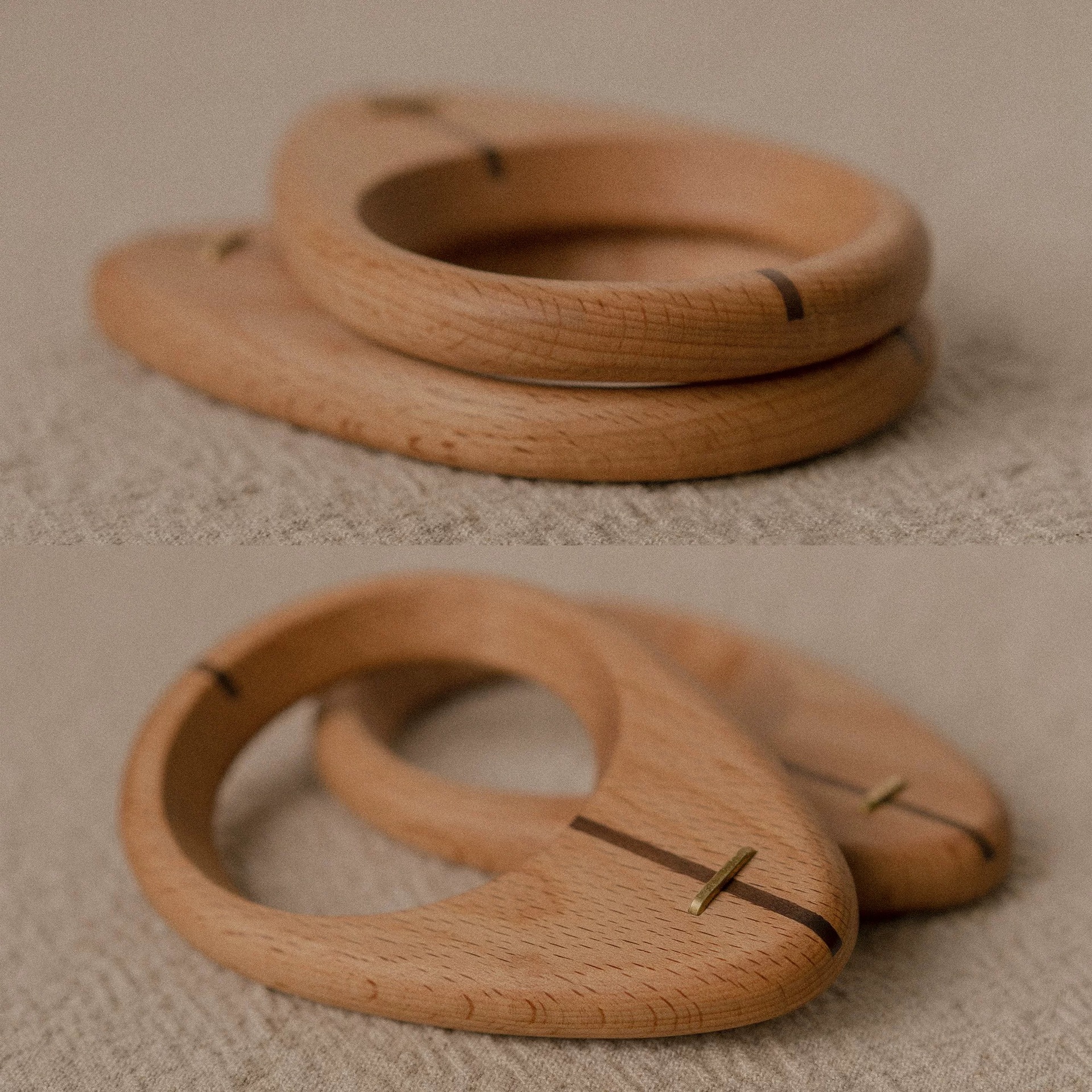 胡桃木櫸木拼色濾杯托v60