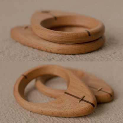 胡桃木櫸木拼色濾杯托v60