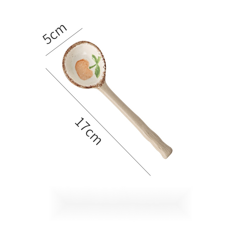 日式可愛釉下彩手繪小湯勺