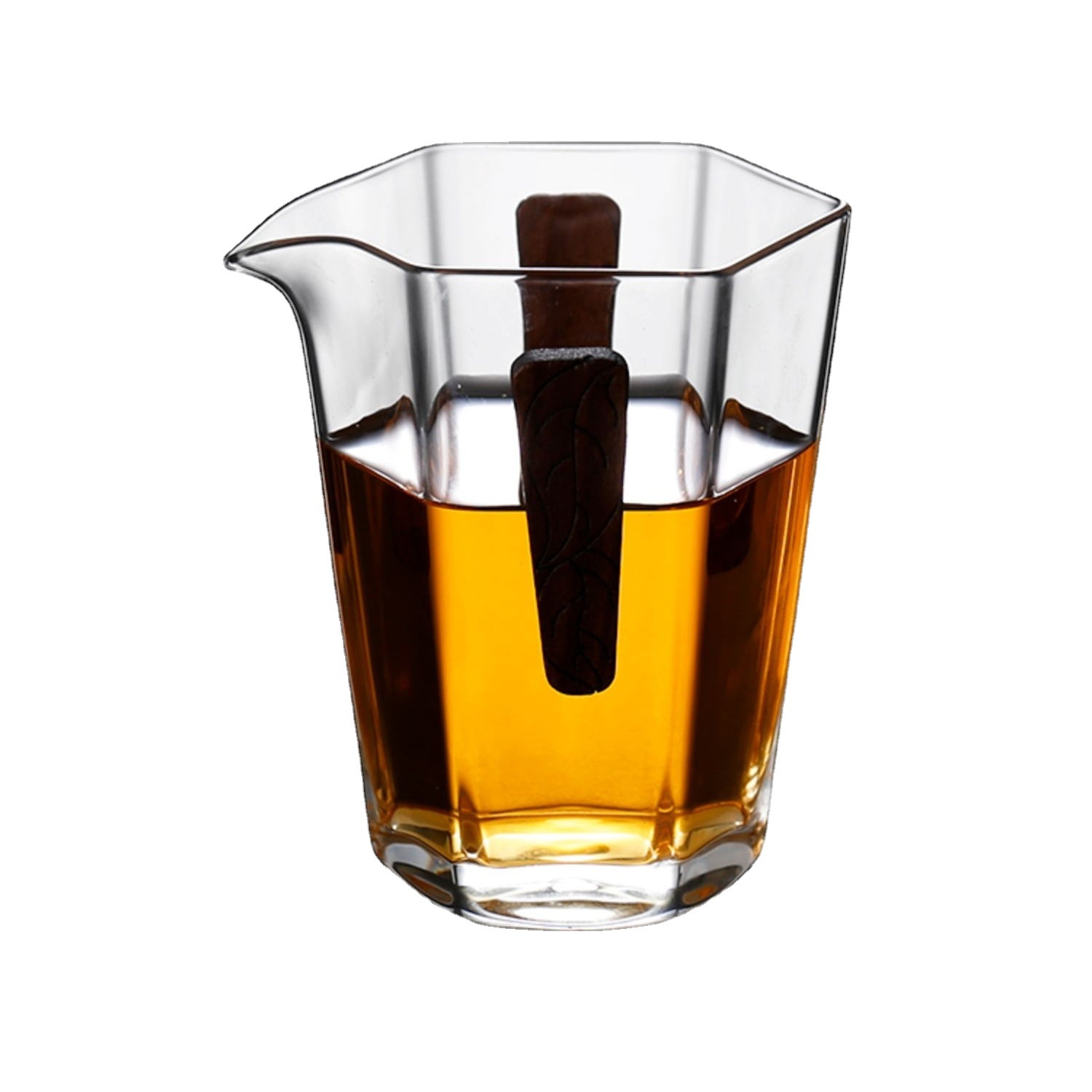 六角公道杯胡桃木手柄茶漏功夫茶具