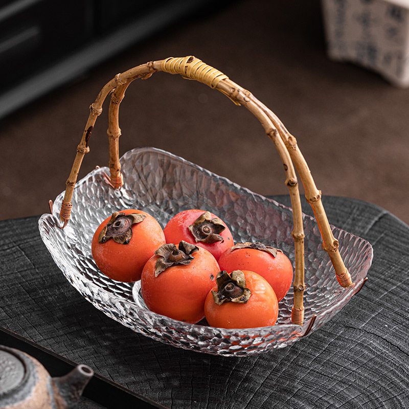 藤條錘紋玻璃果盤